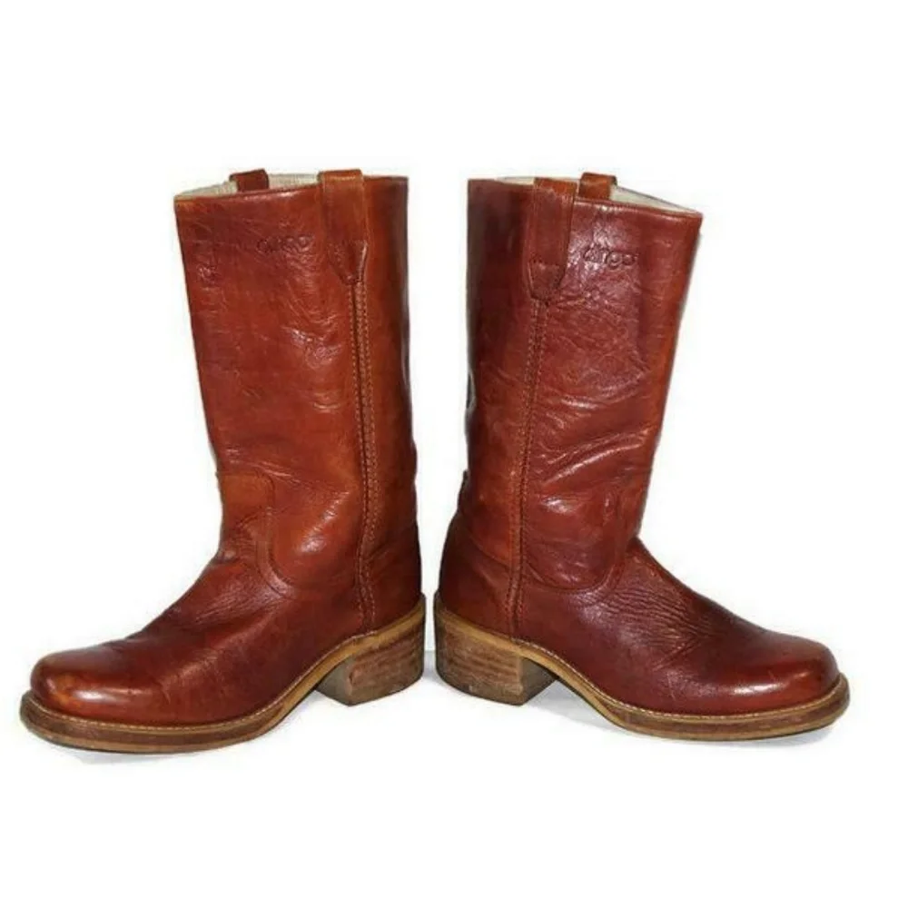 Vintage Trucker Boots Leather Campus Riding 9.5‎ D
